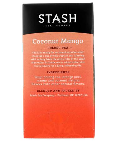 Stash Tea Coconut Mango Oolong Tea - 18 Bags (Pack of 1) - Buy Online on GoSupps.com