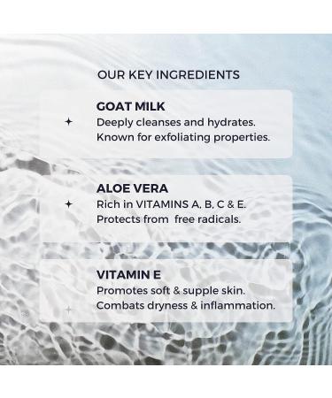 ZOE Skincare Natural Goat Milk Face Wash | Hydrating Sensitive & Dry Skin Cleanser with Vitamin E, Aloe Vera | Gentle Daily Cleanser | Cruelty-Free & Fragrance-Free Organic Formula - Buy Online on GoSupps.com