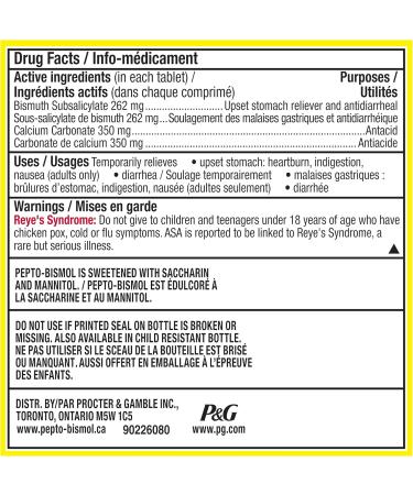 Pepto Bismol To Go Upset Stomach Relief Diarrhea Relief Heartburn Nausea Indigestion Upset Stomach Cherry Flavour 24 Count Cherry 24 Count (Pack of 1) - Buy Online on GoSupps.com