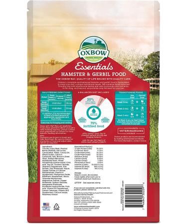 Oxbow Essentials All-Natural Hamster & Gerbil Food | Premium Nutrition - Buy Online on GoSupps.com