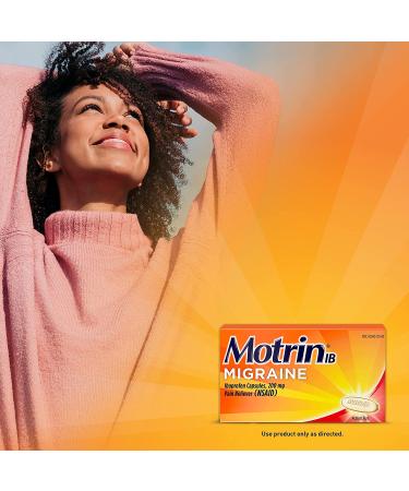 Motrin IB Migraine Liquid Gel Caps 20 Ct Ibuprofen 200mg for Migraine Relief - Buy Online on GoSupps.com