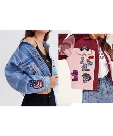 Meneng Embroidered Patches 30pcs - Cool Punk Iron-on & Sew-on Appliques for Jackets - Assorted Embroidery Patch for Clothing - Buy Online on GoSupps.com