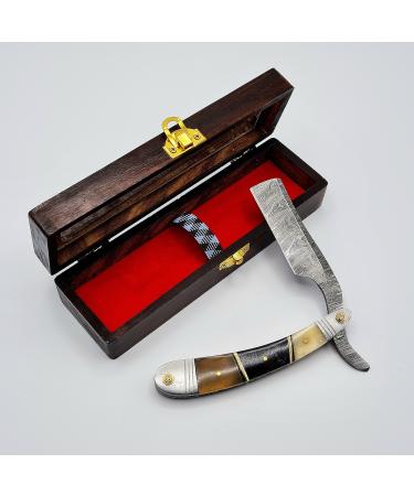 Razor Damascus Steel | Men's Gift Set | High Quality and Handmade | Barber Razor | DBR42