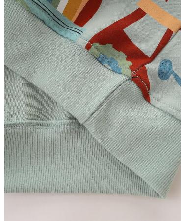Girls Cotton Sweatshirt Top | Long Sleeve Pullover | Toddler Clothes | Age 1-12 Years | Green | Size 6-7 - Buy Online on GoSupps.com