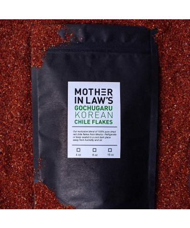 Premium Mother-In-Laws Gochugaru Korean Chile Flakes 8oz Bag - Medium Heat for Kimchi & Spicy Dishes - Buy Online on GoSupps.com