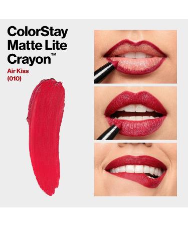 REVLON ColorStay Matte Lip Crayon in Air Kiss - Smudgeproof, Water-Resistant & Non-Drying - Includes Built-in Sharpener - 1 Count - Buy Online on GoSupps.com