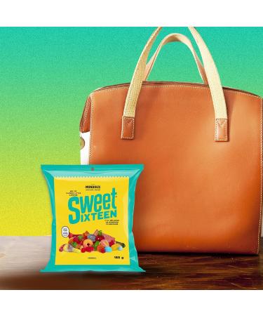 Sweet Sixteen Original Candy Classic Mix of Sweet and Sour-Coated Gummies 10 packs x 185g Peanut & Nut-Free Candies Soft Chewy and Always Fresh 185 g (Pack of 10) - Buy Online on GoSupps.com