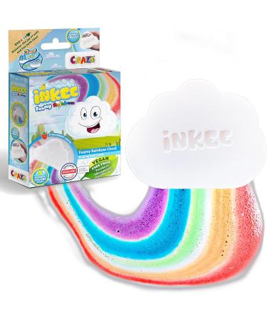 INKEE Foamy Cloud Rainbow Bath Bomb for Kids - Strawberry Scent Extra Creamy Bubble Bath - Buy Online on GoSupps.com