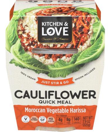 Kitchen & Love Moroccan Vegetable Harissa Cauliflower Quick Meal, Single