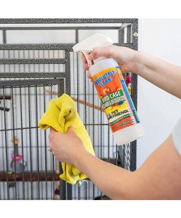 Absolutely Clean Bird Cage Cleaner & Deodorizer - 16 Fl Oz (Pack of 2) - Made in the USA - Buy Online on GoSupps.com