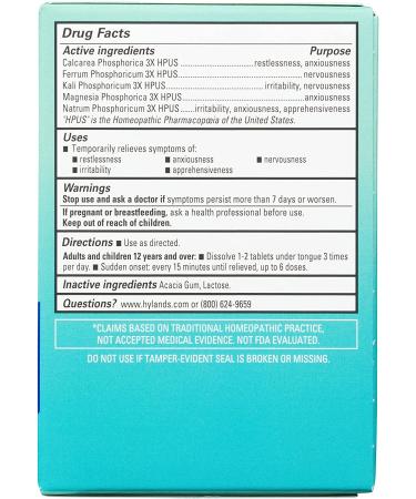 Hyland's Naturals Calm Tablets - Natural Stress Relief Supplement for Anxiousness & Nervousness, 50 Count - Buy Online on GoSupps.com