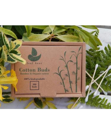 900 Organic Bamboo Cotton Buds | Cotton Buds for Ears Makeup Cleaning etc. | GOTS Certified Biodegradable Eco-Friendly and Plastic Free | Vegan | Recycled Packaging | (Pack of 3 Boxes 900 Buds) - Buy Online on GoSupps.com