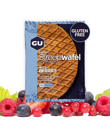 Gu Energy Stroopwafel, Gluten Free, Wild Berry Sports Nutrition Waffle, 16 Count Gluten Free Wild Berry