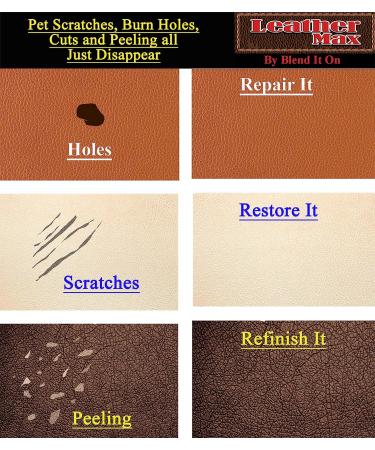 Furniture Leather Max Refinish and Restorer Kit / 4 Oz Restorer / 2 Oz Conditioner / 1 Sponge (Leather Repair) (Vinyl Repair) (Dark Brown) - Buy Online on GoSupps.com