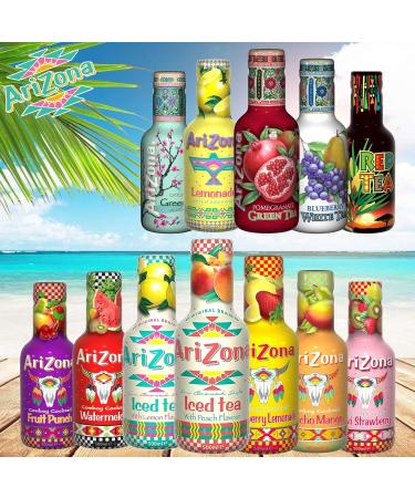 Arizona Tea Pick N Mix - Create Custom Tea Combo with 5+ Flavours | Blueberry White Tea Fruit Punch Kiwi Strawberry Watermelon | 6 Pack (500ml each) - Perfect Tea Gift Set for Tea Lover Pack of 6 - Buy Online on GoSupps.com