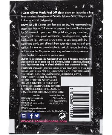 T-Zone Glitter Peel Off Face Mask for Drawing Out Impurities with Strawflower & Centella Asiatica Extracts 20ml - Buy Online on GoSupps.com