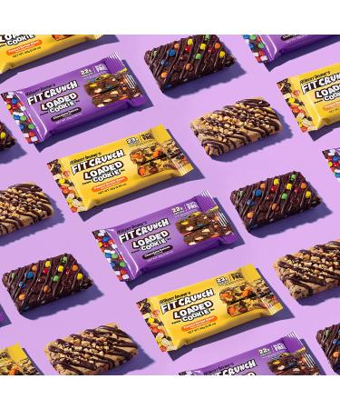 FITCRUNCH Loaded Cookie Protein Bar - High Protein, Gluten Free Snack (Peanut Butter Blast, 12 Count) - Buy Online on GoSupps.com