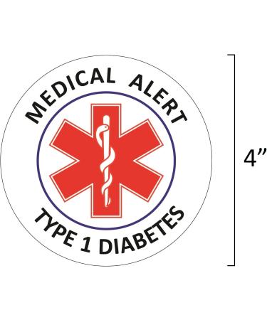 Reflective Diabetes Type 1 Alert Stickers for Wheelchairs, Windows & Car Bumpers - Buy Online on GoSupps.com
