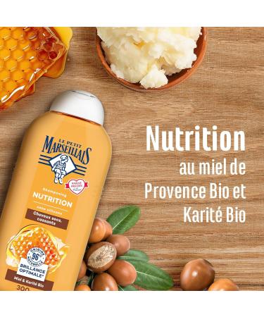 Le Petit Marseillais | Organic Honey & Shea Nutrition Shampoo (300 ml) Silicone-free shampoo for dry and brittle hair 96% natural origin for optimal shine - Buy Online on GoSupps.com