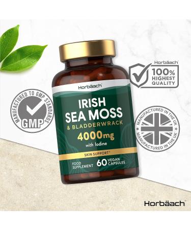 Irish Sea Moss and Bladderwrack Capsules 4000mg | 60 Capsules | Iodine Complex by Horbaach - Buy Online on GoSupps.com