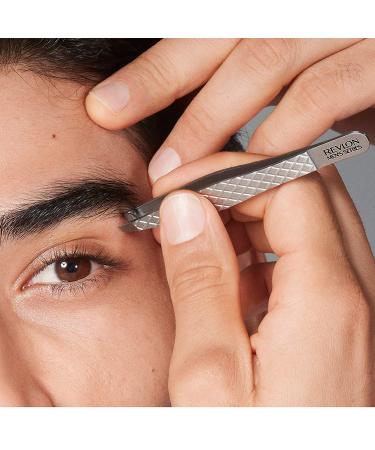Revlon Men's Series High Precision Tweezer for Eyebrow Hair Removal - 60% Larger Grip Stainless Steel (Pack of 1) - Buy Online on GoSupps.com