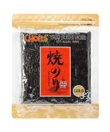 Daechun(Choi's1), Roasted Seaweed, Gim, Sushi Nori (50 Full Sheets), Resealable, Gold Grade, Product of Korea