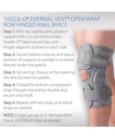 Swede-O Thermal Vent Open Wrap ROM Hinged Knee Brace - Medium | International Shipping Available - Buy Online on GoSupps.com