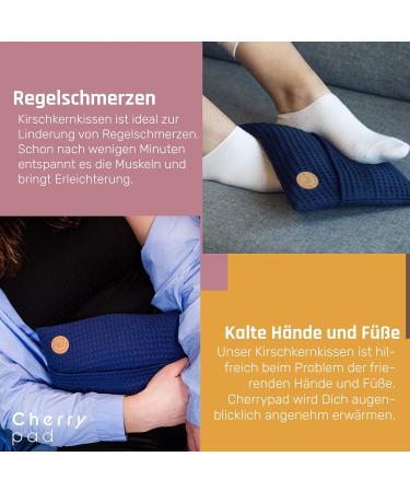 Cherypad Cherry Stone Pillow - Natural Cotton Heat & Cooling Pillow | 25x20 cm | Handmade Gifts | Eco-Friendly Hot Water Bottle - Buy Online on GoSupps.com