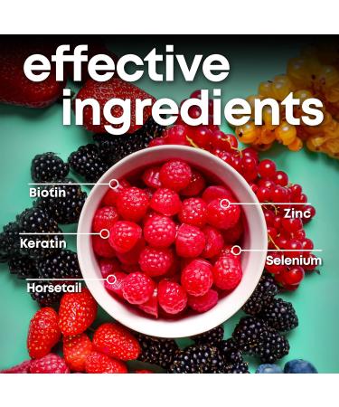 her own Grow Gummies Promotes Thicker Hair with Biotin Keratin & Horsetail Supports Fuller Hair Healthy Hair Growth Berry Flavor 60 Gummies - Buy Online on GoSupps.com