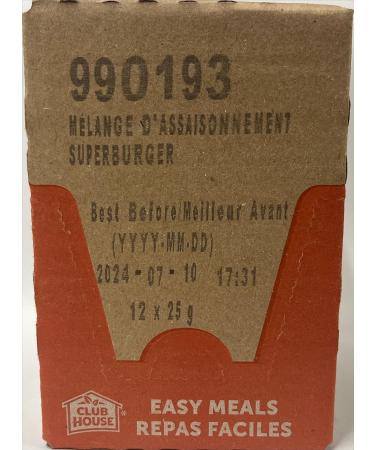 Club House Dry Sauce/Seasoning/Marinade Mix Superburger 25g Case Pack 12 Count - Buy Online on GoSupps.com