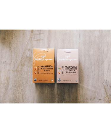 Wedderspoon Organic Manuka Honey Drops with Fennel & Cinnamon - 4 oz (120g) | Natural Soothing Remedy - Buy Online on GoSupps.com