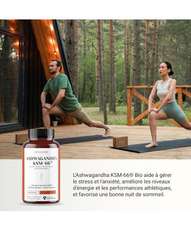Nullure Ashwagandha Organic KSM-66 + Bioperine | Vegan | 600mg | 100% Pure | Anti-Stress (Cortisol) Performance Bodybuilding Sleep | 5% Withanolides | 120 Capsules (2 Months) - Buy Online on GoSupps.com