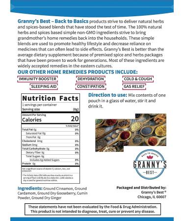 Granny's Best Acid Reflux and Heartburn Relief Spices Blend - 14 Pack - Buy Online on GoSupps.com