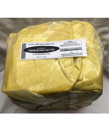 Pure African Yellow Shea Butter 5Lbs Premium 100% Natural Virgin RAW Organic Grade A Unrefined Ghana Skin Beauty Care Face Body Hair Scalp Non GMO 2.26Kg Karite by GREENandORGANIC