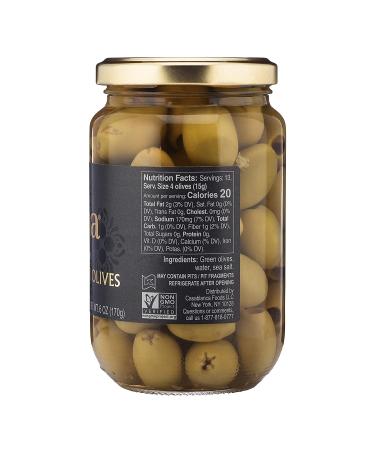 Mina Pitted Green Olives - Premium Handpicked, Gluten Free, Low Carb Keto Snacks | 12.5 oz - Buy Online on GoSupps.com