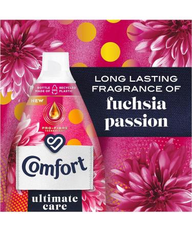 Comfort Ultimate Care Fuchsia Passion Fabric Conditioner - 6x 870ml (348 washes) | 100% Recycled Plastic | Complete Clothes Protection - Buy Online on GoSupps.com