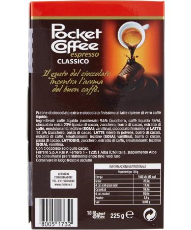 Ferrero Ferrero Pocket Classic Coffee Chocolate and 100% Arabica Coffee Praline Pack of 18 Pralines - 225g - Buy Online on GoSupps.com