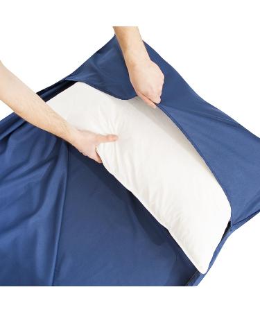 MIQIO 2-in-1 Sleeping Bag Liner & XL Travel Sheet - Lightweight Sleep Liner Inlay - Blue, 180x220cm - Buy Online on GoSupps.com