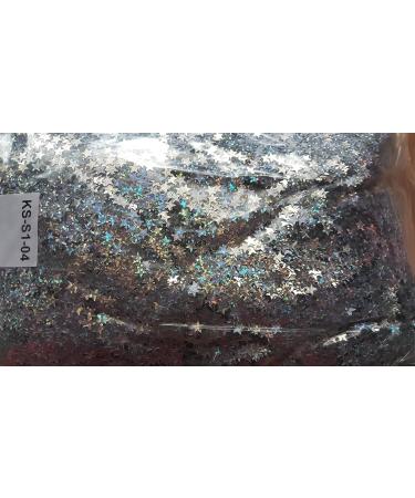 New Silver Iridescent Nail Art Stars - 50 Glitter Inserts for Gel Nails | Stunning Nail Design Accessories - Buy Online on GoSupps.com