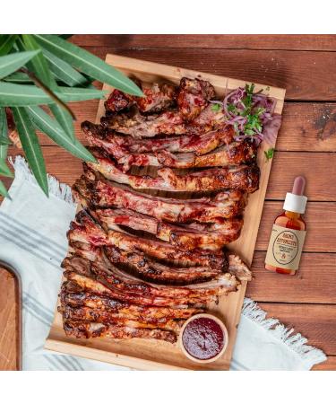 Erbotech Liquid Smoke Concentrated Food Additive Gives your dishes an intense and smoky flavor Ideal for BBQ meat and cheese Also excellent for vegetarians GMOfree 30 ml - Buy Online on GoSupps.com