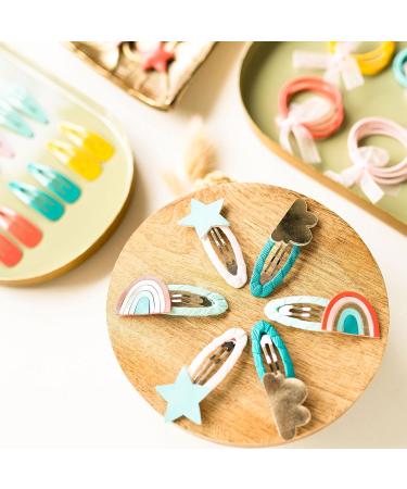 Buy Paper Dragon Special 48 Hair Clips & Ties | Durable Kids' Hair Accessories in Glitter & Fabric | Rainbow Pink for Long & Fine Hair - Buy Online on GoSupps.com