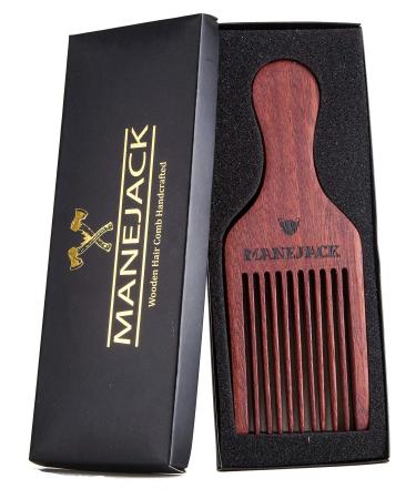 MANEJACK Beard Pick for Men- Wooden Comb Afro Hair Lift Combs