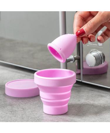 Innovagoods Menstrual Cup - Medical Silicone Hypoallergenic & Ergonomic 12H Protection Includes Sterilizer & Cotton Pocket Pink 1 Piece - Buy Online on GoSupps.com