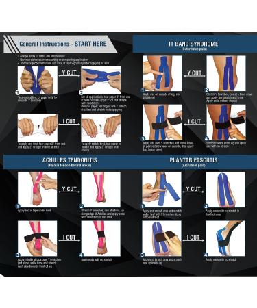 Pro-Tec Kinesiology Tape Blue/Black - One Size | Pro-Tec Athletics - Buy Online on GoSupps.com