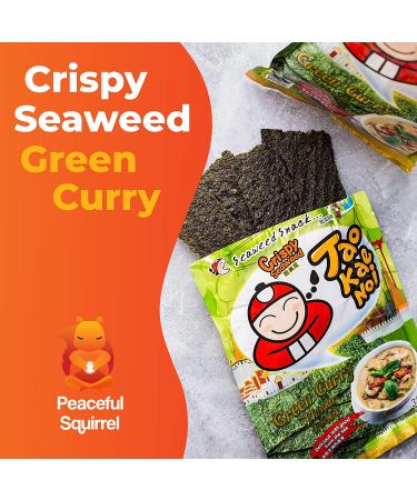 Peaceful Squirrel Variety Tao Kae Noi Thai Crispy Seaweed 6-Pack - Healthy On-The-Go Nori Snacks for Kids & Adults | Omega-3s, Fiber, Antioxidants, Vitamin B12 | 6 Flavors | 6 Bags, 1.2 oz - Buy Online on GoSupps.com