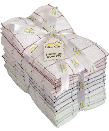 Bliss Casa Luxury Washcloth Set - 12x12 Inch, 12 Pack, 500 GSM, Highly Absorbent - Multipurpose Bathroom & Face Towels - Buy Online on GoSupps.com