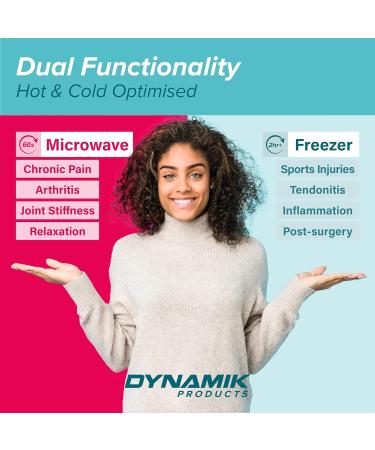 Dynamik Neck Warmer - Plush Moist Heat for Pain Relief | Microwavable Wrap with Handles | Multi-purpose Heating Pad for Shoulder & Back | Odourless | 58cm (Rope Handle) - Buy Online on GoSupps.com