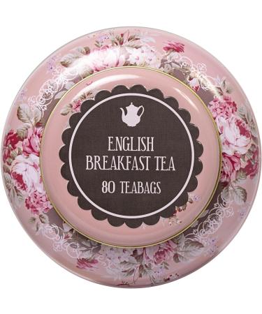 New English Teas Vintage Floral Tea Caddy with 80 English Breakfast Teabags - Buy Online on GoSupps.com