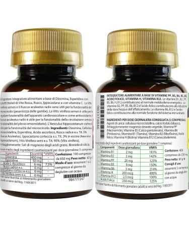 Coffret de compl ments alimentaires : Antioxydants et nergie pour la Circulation | Bioflavono des de Diosmine et Hesp ridine 100 comprim s + Complexe de Vitamines B 400 comprim s - Buy Online on GoSupps.com