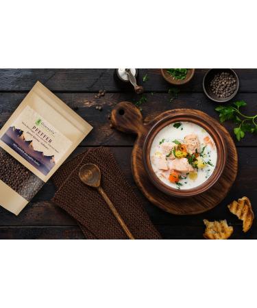 Gourmetia Black Pepper Whole 400g - 100% Natural | Premium Quality Spice for International Shipping - Buy Online on GoSupps.com